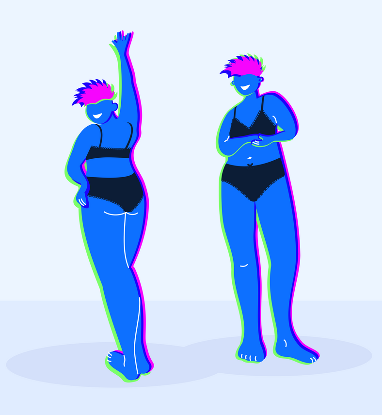 Illustrated characters wearing the RUBIES Matching Set in Black