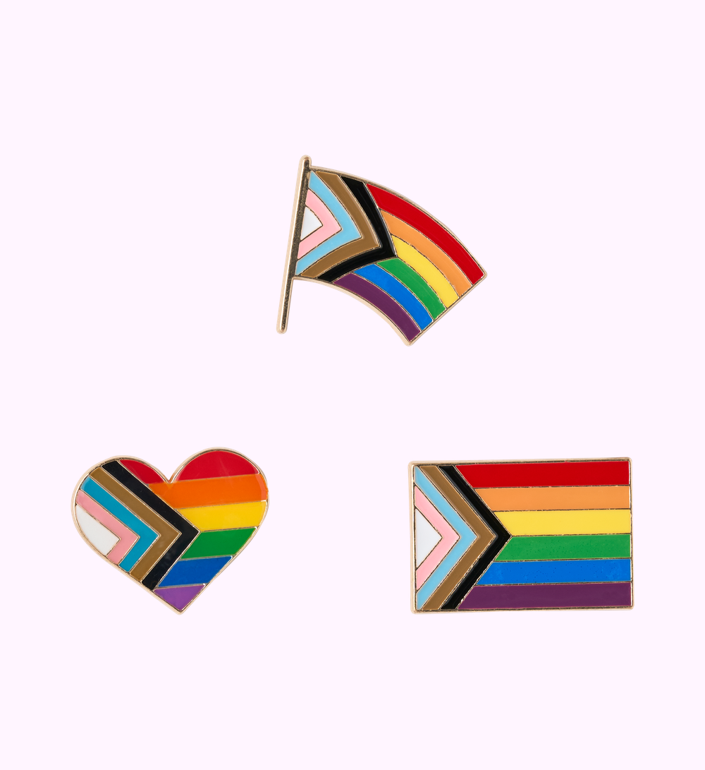 PROGRESS PRIDE PINS